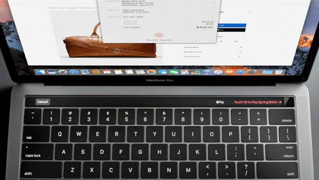 Purchases made easy with TouchID on the new MacBook Pro