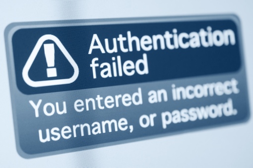 Authentication Failed warning
