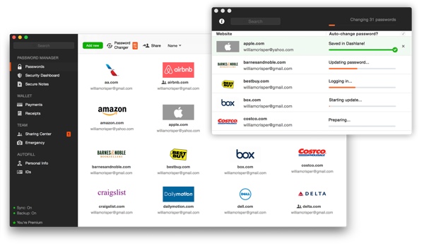 Dashlane password manager