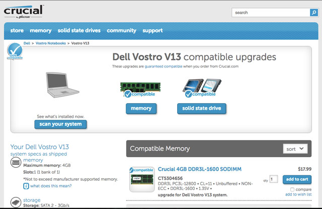 Dell Vostro memroy configuration