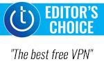 Techlicious Editor's Choice award logo with quote - the best free VPN