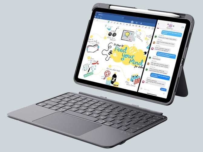 ESR Flex Keyboard Case show with the keyboard detached
