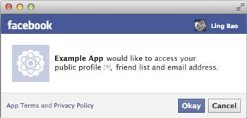 Facebook application read permission