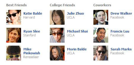 Facebook Featured Friends