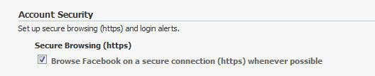 Facebook Security setting
