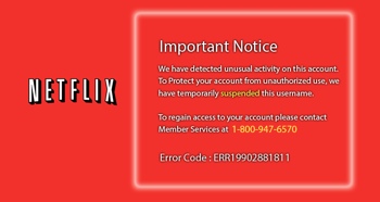 Fake Netflix warning