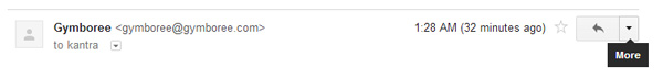 more button in Gmail email message