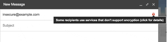 Gmail Encryption Red Lock