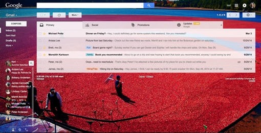 Cranberry Bog Gmail Theme