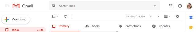 Gmail inbox tabs