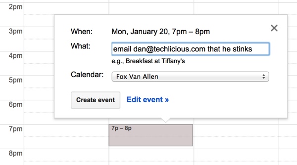 Google Calendar email glitch in action