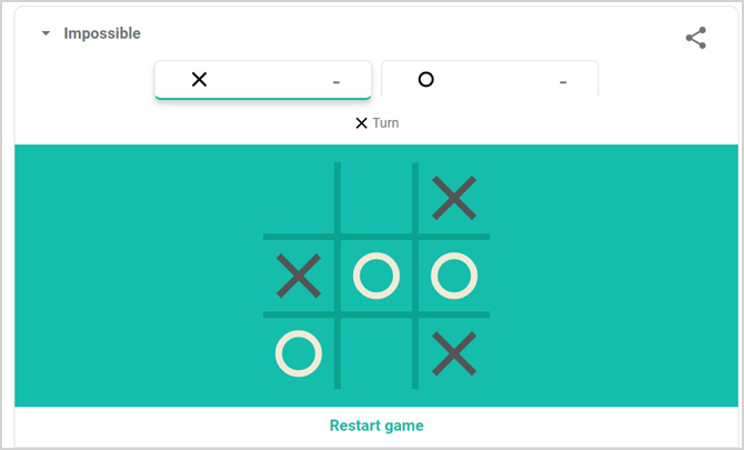 Google Doodle Tic Tac Toe