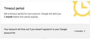 Google Inactive Account manager
