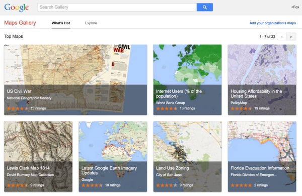 Google Maps Gallery screenshot