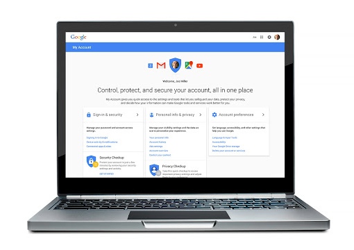 Google MyAccount security settings