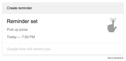 Google Now reminder via Chrome