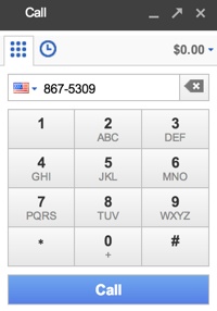 Google phone keypad