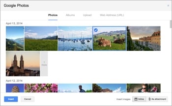 Google Photos in Gmail