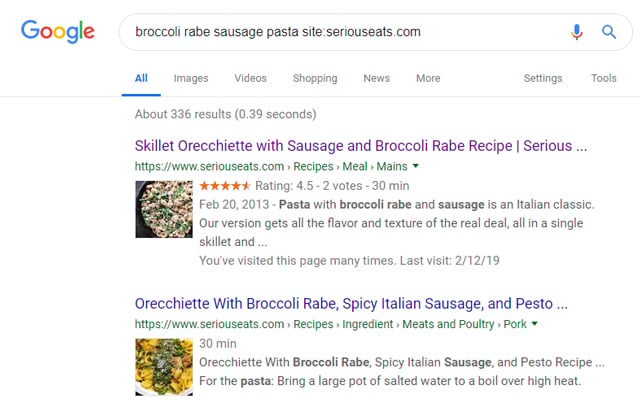 Google Search site-specific search