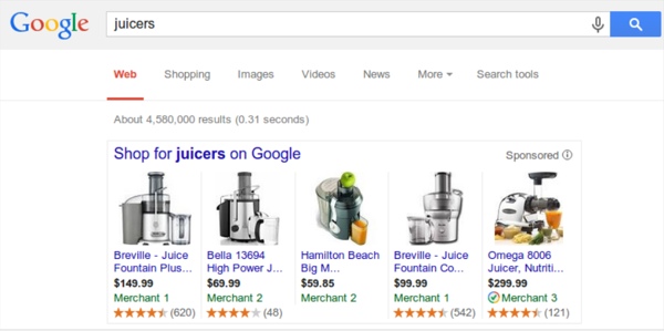 Google shopping ratings