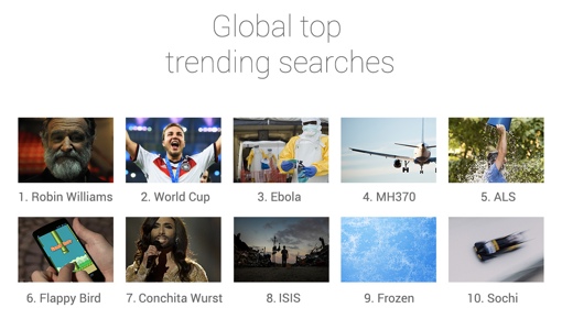 Google's Global Top Trending Searches of 2014