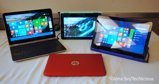 HP Pavilion x360 convertible laptops 