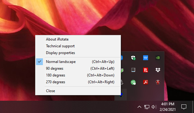 iRotate menu