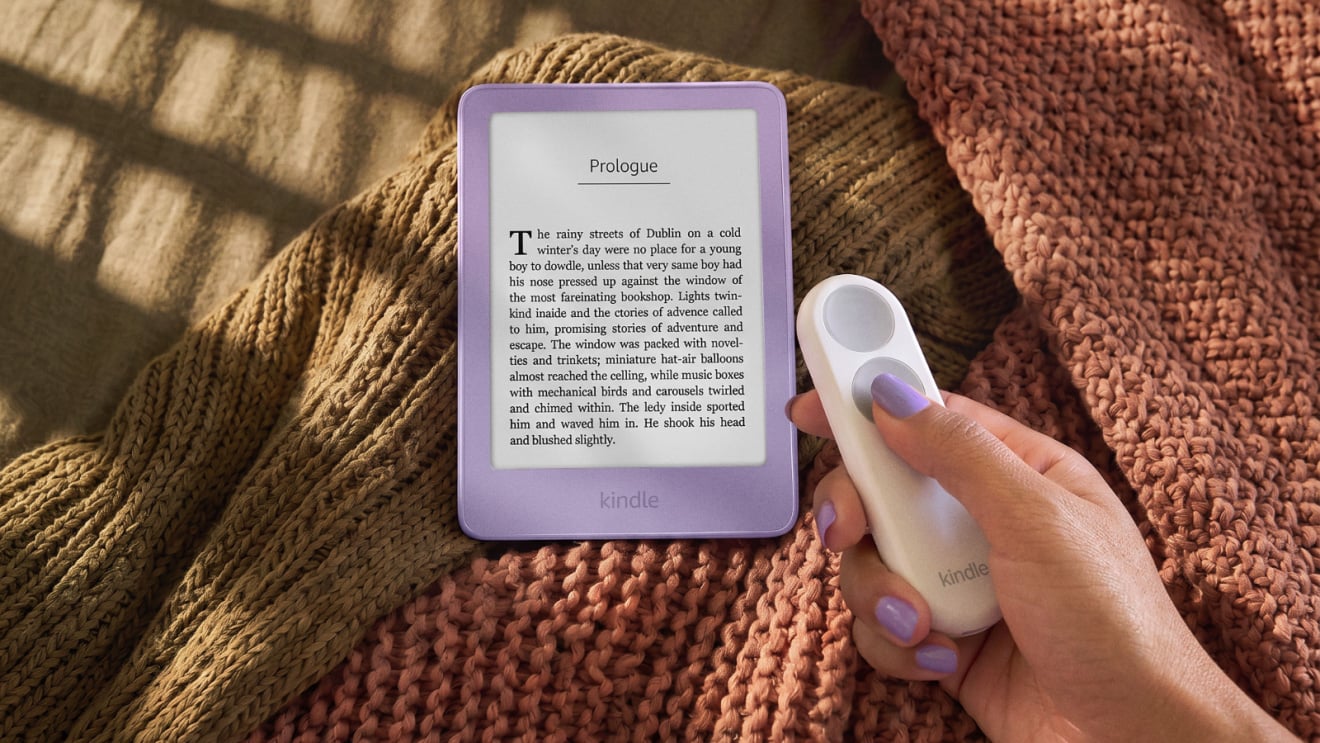 The Kindle Click with the new Kindle in the background