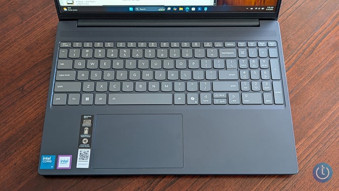 Close-up shot of the Lenovo IdeaPad Slim 3i keyboard