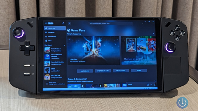 Lenovo Legion Go shown with the controllers attached.