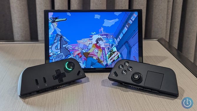 Lenovo Legion Go shown with controllers detached. 