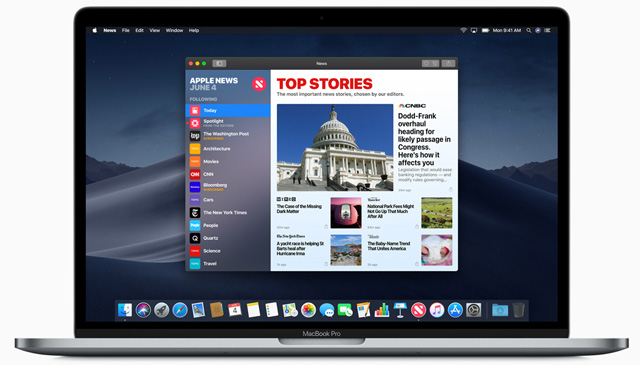 MacOS Mojave News app