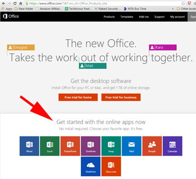 How to find Microsoft Office Online