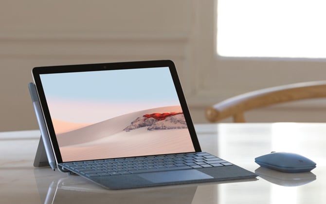 Microsoft Surface Go 2 with optional accessories