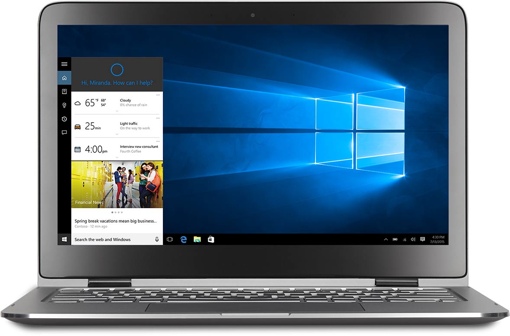 Windows 10 laptop with Cortana