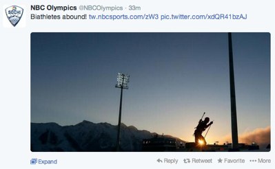 NBC Olympics Twitter account