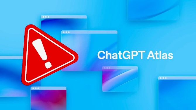 Red warning sign next to the words Atlas Browser