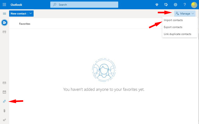 Importar contactos de Outlook.com