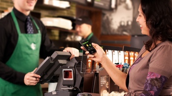 Starbucks mobile app in use