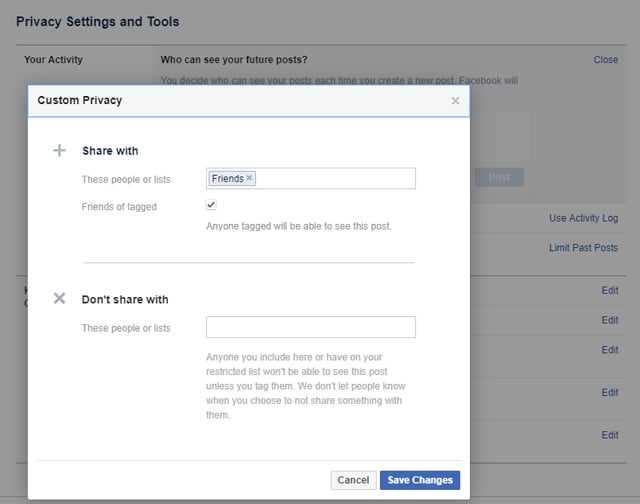 Privacidad de Facebook: verifique la configuración de actualización de su estado