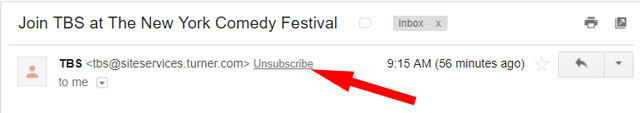Gmail unsubscribe promotional email