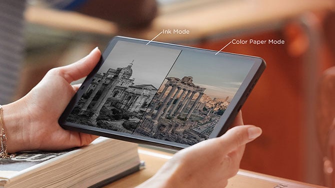 TCL TAB 8 NXTPAPER 5G shows Ink Mode and Color Paper Mode