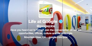 Google Jobs Twitter account