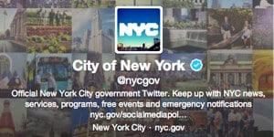 City of New York Twitter account