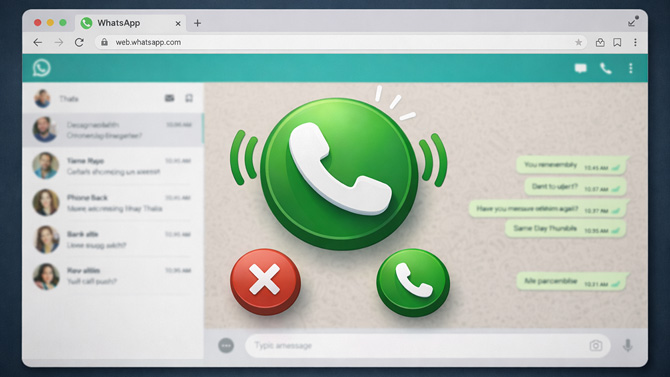 WhatsApp incoming call concept