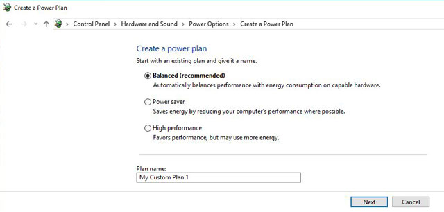 Create a Power Plan