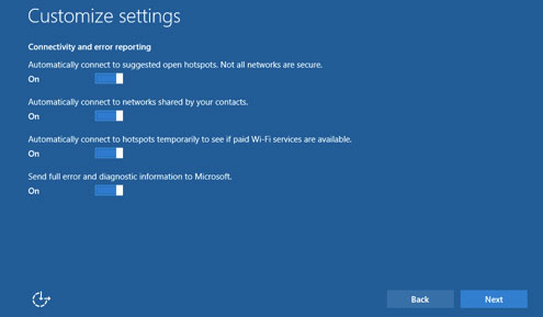 Windows 10 Connectivity Settings