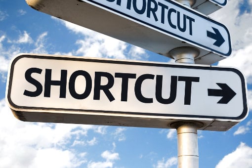 Shortcut sign