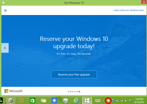 Windows 10 reserve screen