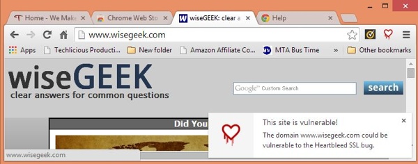 Wisegeek Heartbleed alert